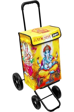 JAMES Einkaufstrolley GANESHA - stabiler Einkaufswagen mit individuellem Design, Handmade in Austria - Einkaufsbegleiter mit viel Stauraum - trägt 40kg - Verkäufer: Warenhaus 23