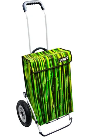JAMES Einkaufstrolley BAMBUS - stabiler Einkaufswagen mit individuellem Design, Handmade in Austria - Einkaufsbegleiter mit viel Stauraum - trägt 40kg - Verkäufer: Warenhaus 23