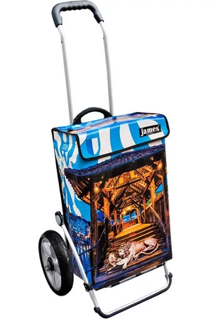 JAMES Einkaufstrolley LUZERN - stabiler Einkaufswagen mit individuellem Design, Handmade in Austria - Einkaufsbegleiter mit viel Stauraum - trägt 40kg - Verkäufer: Warenhaus 23