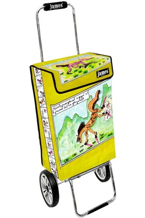 JAMES Einkaufstrolley TSCHOLLI-TSCHAMPER - stabiler Einkaufswagen mit individuellem Design, Handmade in Austria - Einkaufsbegleiter mit viel Stauraum - trägt 40kg - Verkäufer: Warenhaus 23