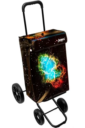 JAMES Einkaufstrolley GALAXY - stabiler Einkaufswagen mit individuellem Design, Handmade in Austria - Einkaufsbegleiter mit viel Stauraum - trägt 40kg - Verkäufer: Warenhaus 23