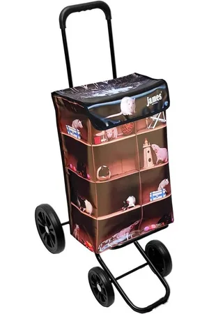JAMES Einkaufstrolley RATTY - stabiler Einkaufswagen mit individuellem Design, Handmade in Austria - Einkaufsbegleiter mit viel Stauraum - trägt 40kg - Verkäufer: Warenhaus 23