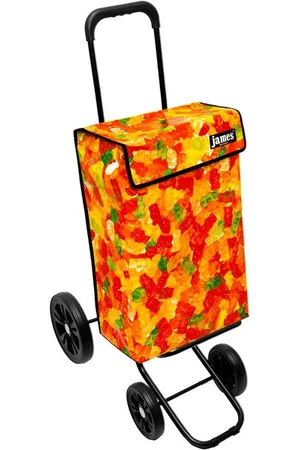 JAMES Einkaufstrolley JELLY - stabiler Einkaufswagen mit individuellem Design, Handmade in Austria - Einkaufsbegleiter mit viel Stauraum - trägt 40kg - Verkäufer: Warenhaus 23
