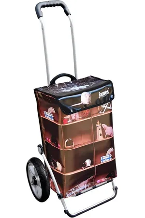 JAMES Einkaufstrolley RATTY - stabiler Einkaufswagen mit individuellem Design, Handmade in Austria - Einkaufsbegleiter mit viel Stauraum - trägt 40kg - Verkäufer: Warenhaus 23