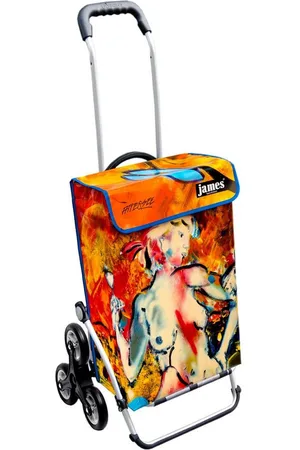 JAMES Einkaufstrolley ATTERSEE - stabiler Einkaufswagen mit individuellem Design, Handmade in Austria - Einkaufsbegleiter mit viel Stauraum - trägt 40kg - Verkäufer: Warenhaus 23
