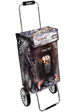 JAMES Einkaufstrolley GLUECK-AUF! - stabiler Einkaufswagen mit individuellem Design, Handmade in Austria - Einkaufsbegleiter mit viel Stauraum - trägt 40kg - Verkäufer: Warenhaus 23