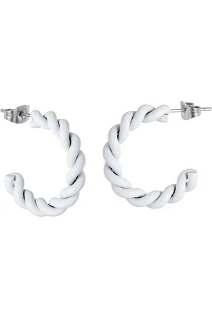 Firetti Paar Creolen Schmuck Geschenk Edelstahl Ohrschmuck Ohrringe Twist Color