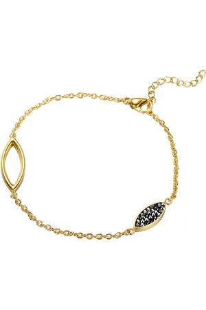 Firetti Armband Schmuck Geschenk Edelstahl Armschmuck Armkette Oval Drop, mit Zirkonia (synth)