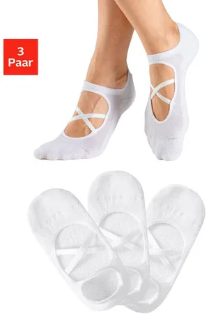 Lascana Füßlinge (Packung, 3-Paar) mit elegant überkreuzten Laschen