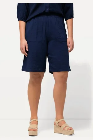 Ulla Popken Jeansshorts Shorts Rose Musselin weites Bein Elastikbund - Verkäufer: Popken Fashion Group