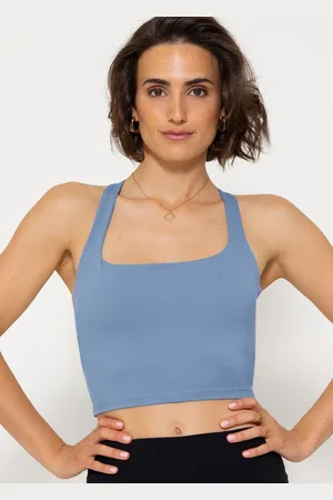 SASSYCLASSY Sport-BH Sport BH mit überkreuzten, breiten Trägern Top aus atmungsaktiven und schweißableitendem Material - Verkäufer: