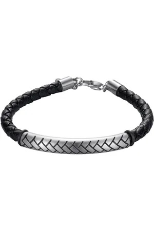 Firetti Armband Schmuck Geschenk Edelstahl Leder Armschmuck Armkette Loobstprägung