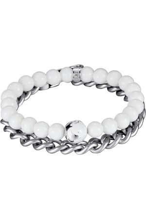 Kingka Armband Set Multipack Schmuck Geschenk Edelstahl Armschmuck Edelstein, SET-11 (Set, 2-tlg), mit Glasperle