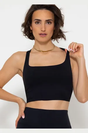 SASSYCLASSY Sport-BH Sport BH mit überkreuzten, breiten Trägern Top aus atmungsaktiven und schweißableitendem Material - Verkäufer: