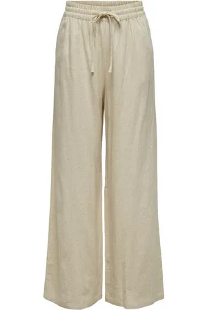 JACQUELINE DE YONG Stoffhose Hose hohe Taille weiter Beinschnitt Kordelzug Seitentaschen JDYSAY HW LINEN WIDE PANT WVN NOOS - Verkäufer: ARIZONAS