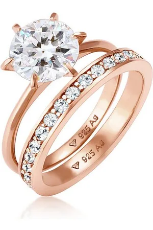 Elli Ring-Set Kristalle Eternity (2 tlg) 925 Silber, Ring Set - Verkäufer: JULIE & GRACE GmbH