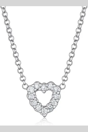 Elli DIAMONDS Kette mit Anhänger Herz Lab Grown Diamanten (0.18 ct) 925 Silber, Herz - Verkäufer: JULIE & GRACE GmbH