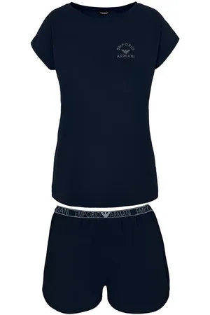 Emporio Armani Shorty Short Pyjamas (2 tlg) mit umlaufendem Markenschriftzug am elastischen Bund - Verkäufer: bonvenon