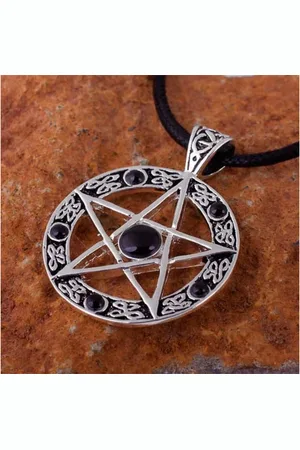 etNox Amulett Pentagramm Anhänger: Gothic Schmuck mit Band - Verkäufer: Order & Smile