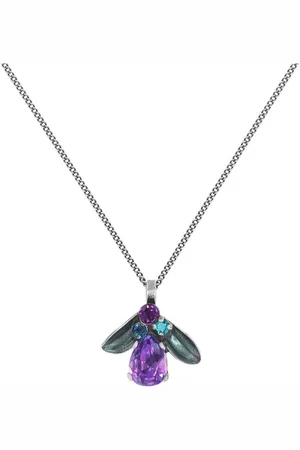 Konplott Kette mit Anhänger Kette mit Anhänger Crystal Forest blau lila antik Silber - Verkäufer: MST Frieling