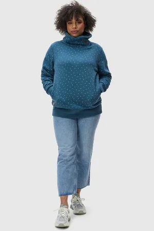 Ragwear Schalkragenpullover Angell Plus Nachhaltiger Damen Sweater mit Kaminkragen