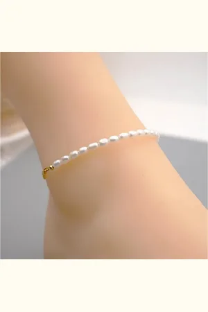 Eyecatcher Armkette Elegantes Süßwasserperlen-Kettchen für Handgelenk oder Fußgelenk einst (kein Set) - Verkäufer: