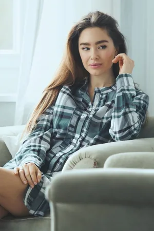 LOUIS & LOUISA Schlafanzug Sleepshirt Damen - KUSCHEL-KARO - weiß/tanne/schwarz - Verkäufer: Alpenwahnsinn Tracht & Lifestyle