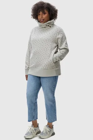 Ragwear Schalkragenpullover Angell Plus Nachhaltiger Damen Sweater mit Kaminkragen