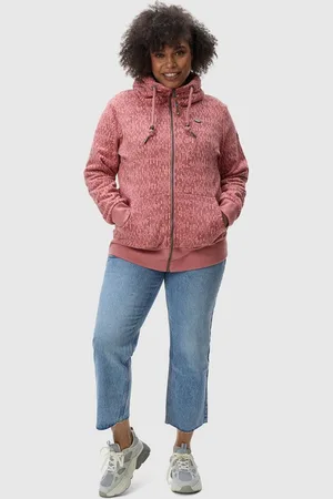 Ragwear Sweatjacke Neska Print Zip Plus Cooler Damen Zip-Hoodie mit Kapuze und Print