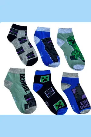 Minecraft Sneakersocken 6x kurze Sneakersocken Jungen + Mädchen 27/30 31/34 35/38 - Verkäufer: coole-fun-t-shirts