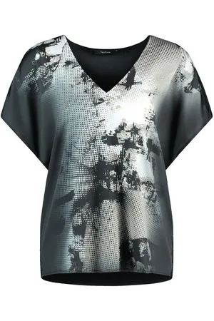 Taifun T-Shirt - kurzarm Shirt mit fließender Web-Front - lässig geschnitten - Verkäufer: Schneider Fashion Store