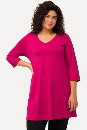 Ulla Popken Longshirt Longshirt A-Linie V-Ausschnitt 3/4-Arm - Verkäufer: Popken Fashion Group