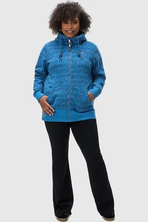 Ragwear Sweatjacke Neska Print Zip Plus Cooler Damen Zip-Hoodie mit Kapuze und Print