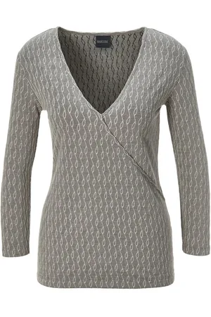 Madeleine 3/4-Arm-Shirt Struktur-Jersey-Shirt in Wickel-Optik - Verkäufer: Premio Fashion GmbH