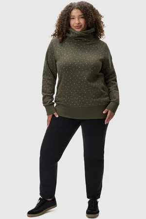 Ragwear Schalkragenpullover Angell Plus Nachhaltiger Damen Sweater mit Kaminkragen