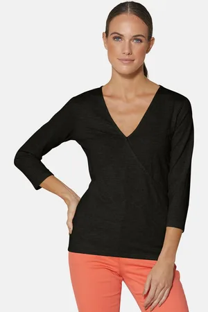 Madeleine 3/4-Arm-Shirt Struktur-Jersey-Shirt in Wickel-Optik - Verkäufer: Premio Fashion GmbH