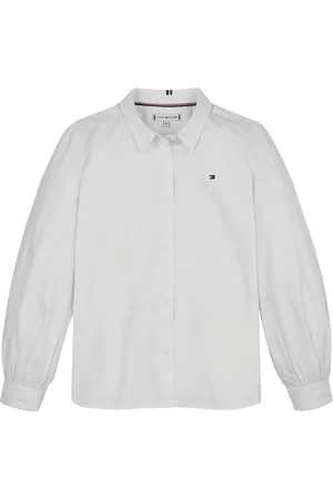Tommy Hilfiger Klassische Bluse ESSENTIAL REG BLOUSE LS Kinder bis 16 Jahre mit Logostickerei