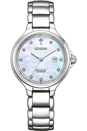 Citizen Chronograph Damenuhr Titan EW2680-84D Silber Perlmutt - Verkäufer: Juwelier SCHWAHN