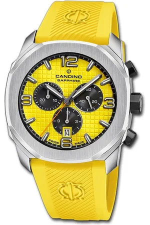 Candino Chronograph Herrenuhr Kautschuk , (Chronograph), Herrenuhr Kautschukarmband , rundes Gehäuse, groß (ca. 44mm) - Verkäufer: Fit4Style Silberschmuck - IMPPAC