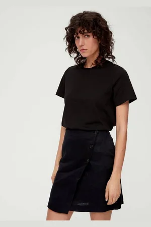 QS by s.Oliver Minirock Leinenrock mit asymmetrischer Knopfleiste im Slim Fit - Verkäufer: