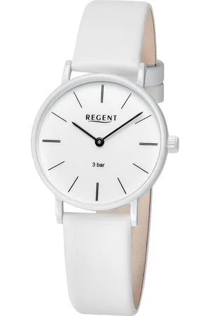 Regent Quarzuhr Damen Titan-Armbanduhr rund Analog, (Analoguhr), Damenuhr rund, mittel (ca. 32mm), Lederarmband , Casual - Verkäufer: Fit4Style Silberschmuck - IMPPAC