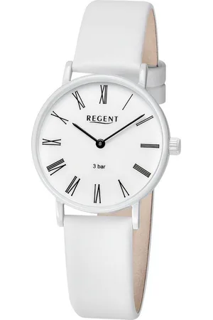 Regent Quarzuhr Damen Titan-Armbanduhr rund Analog, (Analoguhr), Damenuhr rund, mittel (ca. 32mm), Lederarmband , Casual - Verkäufer: Fit4Style Silberschmuck - IMPPAC