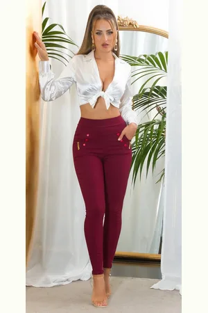 Koucla Leggings highwaist mit Taschen, unifarben - elegant schick Business - Verkäufer: Firstclass Trendstore
