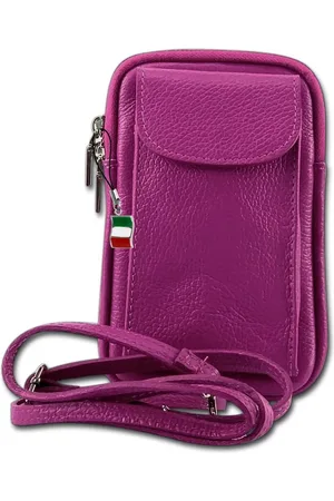 Florence Umhängetasche Damen Mini-Handtasche echtes (Umhängetasche, Handtasche), Damen Umhängetasche, Handtasche Leder, pink, Größe ca. 12cm - Verkäufer: Fit4Style Silberschmuck - IMPPAC