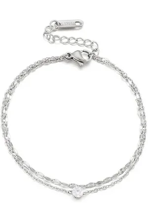 Eyecatcher Armkette Elegantes mehrreihiges Armkettchen mit Edelstein Verstellbar in 3 (kein Set) - Verkäufer: