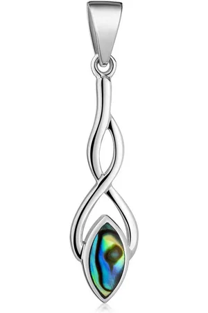 Materia Kettenanhänger Abalone Perlmutt Edelstein Anhänger grün keltisch KA-41, 925 Sterling Silber - Verkäufer: Schmuck