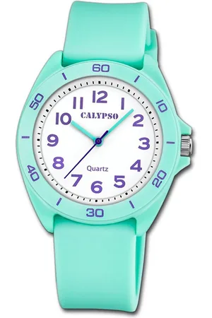 Calypso Quarzuhr Calypso Jugenduhr Silikon türkis, (Analoguhr), Jugenduhr Silikonarmband türkis, rundes Gehäuse, mittel (ca. 36mm) - Verkäufer: Fit4Style Silberschmuck - IMPPAC