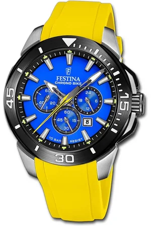 Festina Chronograph Herrenuhr Silikon , (Chronograph), Herrenuhr Silikonarmband , rundes Gehäuse, extra groß (ca. 47mm) - Verkäufer: Fit4Style Silberschmuck - IMPPAC