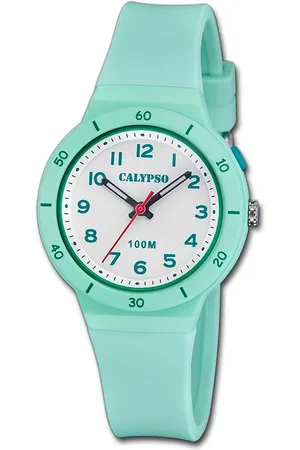 Calypso Quarzuhr Calypso Jugend Kinderuhr türkis Calypso, (Analoguhr), Jugend, Kinderuhr Kautschukarmband türkis, rundes Gehäuse - Verkäufer: Fit4Style Silberschmuck - IMPPAC