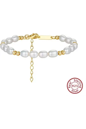 Eyecatcher Armkette Elegantes Armband aus 925 Sterling Silber mit Süßwasserperlen Länge (kein Set) - Verkäufer: